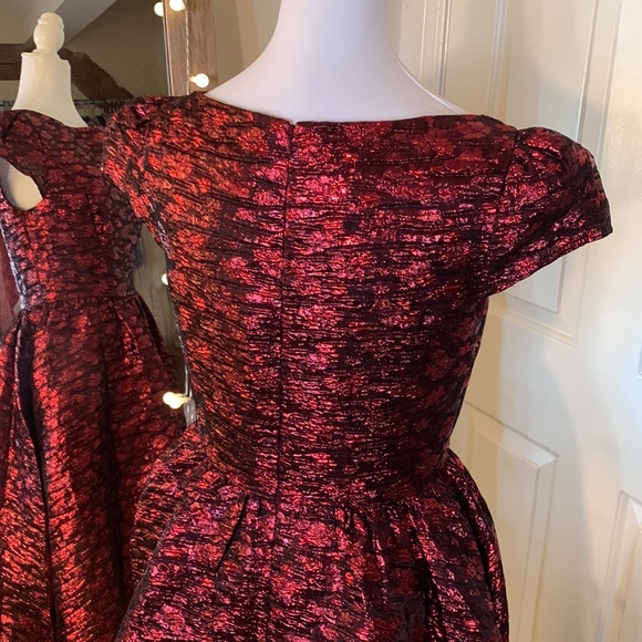 MAC DUGGAL
High Neck Brocade Bubble Hem Dress - Picture 12 of 14